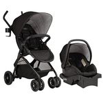 Evenflo Sibby Travel System with LiteMax Infant Car Seat (Charcoal Gray)