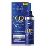 NIVEA Q10 Anti-Wrinkle Power Ultra Recovery Night Serum (30ml), Face Serum With Pro-vitamin B5 And Q10, For Deep Wrinkle Reduction And Firmer, Stronger Skin