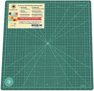 Calibre Art Self Healing Rotating Cutting Mat 18x18 (17" Grid), Perfect for Quilting & Art Projects