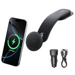 Anker Nano Wireless Car Charger (Pad), 15W Qi2-Certified Fast Charging Car Charger with Adjustable Mounting Arm, Ultra-strong Magnetic Hold, 360° Adjustable View, For iPhone 16/15/14 Series and More