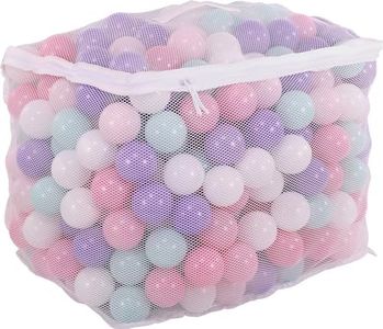 BalanceFrom Play Pit Balls Toy Set for Kids with Reusable Bag, Rainbow or Pastel Colors - Crush-Proof Plastic for Ball Pits, Bounce Houses, Tents, Playhouses, Pools and Indoor or Outdoor Games