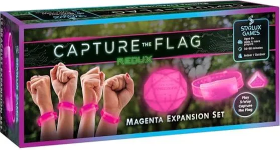3-Team Expansion for Glow-in-The-Dark Capture The Flag Redux | Adds 4 Players & 1 Extra Team | Glow in The Dark Games | Light Up Kids Games Set | Outdoor Gifts for Girls 8-12+ | Go Team Magenta!