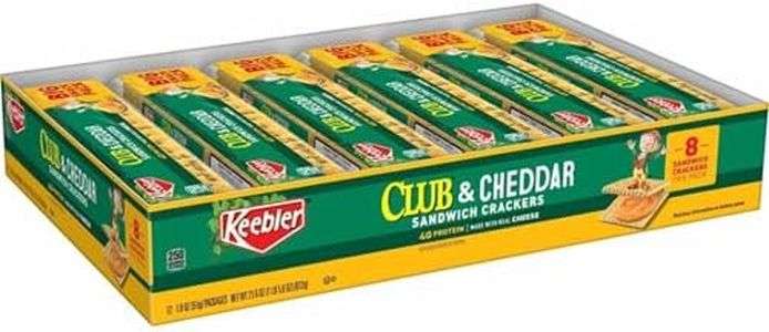 Keebler Products - Keebler - Sandwich Cracker, Club & Cheddar, 8-Cracker Snack Pack, 12 Packs/Box - Sold As 1 Box - Individually packaged. - Eight crackers per pack.