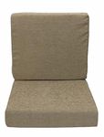 Nangli Sng Sofa Foam Cushions With Zip Cover - (Beige, Seat - 24"X21"X4" Back - 21"X18"X3")