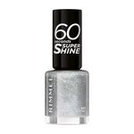 Rimmel 60 Seconds Glitter Nail Polish, 833 Extra, 8 ml, (Pack of 1)