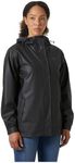 Helly Hansen Women's Moss Hooded Fully Waterproof Windproof Raincoat Jacket, 990 Black, Small