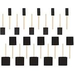 20 Pack Assorted Sponge Foam Paint Brushes with Wooden Handles for Arts and Crafts, 4 Sizes