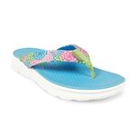 KazarMax Women Turquoise Floral Super Soft/Ultra-Light/Slipper/Flip-Flop -6 UK