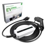 Morec 15A EV Charger Level 1 NEMA5-15P ev Charging Cable 100V-120V Portable EVSE SAE J1772 Plug Home Electric Vehicle Charging Station Compatible with All EV Cars 6m (20 feet)