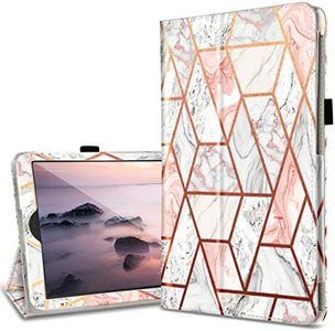 Fingic Galaxy Tab A 10.1 Case 2019 T510/T515/T517 PU Leather Marble Design Ultra Slim Fit Folio Stand Smart Cover Case for Samsung Galaxy Tab A 10.1 Inch 2019 Tablet SM-T510 SM-T515 SM-T517, Rose Gold