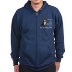 CafePress Frenchie Mom Zip Hoodie Men's Dark Zip-Up Hoodie Sweatshirt Navy