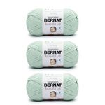 Bernat Bundle Up Green Mist Yarn - 3 Pack of 141g/5oz - Polyester - 4 Medium (Worsted) - 267 Yards - Knitting/Crochet