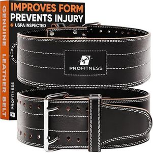 Weight Lifting Belt back support for Men and Woman Leather Weightlifting Belt Comes With (Black/White, Medium)