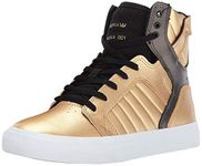 Supra Kids Boy's Skytop (Little Kid/Big Kid) Gold/Black/White Athletic Shoe