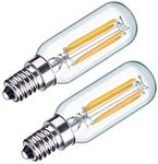 DECK IN Pack of 2 4W LED Cooker Hood Light Bulbs E14 Warm White 3000K 400 Lumen 40W Incandescent Replacement T26 Tubular Filament Bulb SES