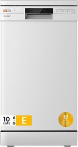 COMFEE Slimline Dishwasher, 45cm – White Compact Freestanding