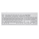 Perixx PERIBOARD-106 US W, Performance wired keyboard - 20 Million Key Press Life - Full Size 17.9"x6.6"x1.7" - White