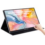 Visual Beat Portable Touch Screen Monitor 17.3'' 1080P HDR IPS USB-C Laptop Extended Display with Smart Cover, USB, HDMI, Dual Speakers - for Laptop, PC, Mac, Phone, PS3/4/5, Xbox, Switch etc.