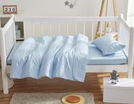 Clara Clark Toddler Bedding Set, Toddler Bedspread, 3PC Set - All Season Quilted Comforter, Fitted Sheet, Pillow Sham.