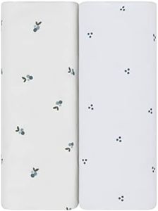 Ely's & Co. Patent Pending Waterproof Crib Sheet | Toddler Sheet Set - 2 Pack Berry and Cluster Dot (Blue)
