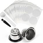 Nvanvmm Reusable Coffee Pods Refillable Coffee Capsules Stainless Steel Reusable Pods with Lids Fit for Coffee Machine
