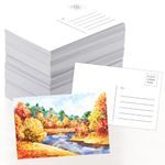 50 Packs Blank Watercolor Postcards, 4"x6" Inch 140lb/300gsm Heavyweight 100% Cotton Watercolor Blank Postcards, Acid-Free Art Postcards Paper for Thank You Notes, Christmas Cards Making, Invitations