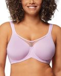 HSIA Minimizer Bras for Women Plus Size, Full Coverage T Shirt Unlined Bra with Underwire & Wide Strap Support for Heavy Breast, Light Purple 42DDD