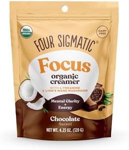 Think Cacao Coconut Coffee Creamer by Four Sigmatic | Chocolate Organic Coffee Creamer with Lion’s Mane and L-theanine | Powdered Coconut Creamer | Non Dairy Creamer Powder | 4.23 oz