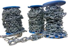 DIN 5685 Heavy Duty Hot Dipped Galvanised DIY Strong Short Link Steel Chain (2mm Galvanised Chain, 0.5 Meter Chain)