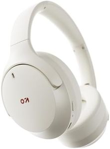 GOBOULT Q Over Ear Bluetooth Headphones with 70H Playtime, 40mm Bass Drivers, Zen™ ENC Mic, Type-C Fast Charging, 4 EQ Modes, AUX Option, IPX5 Headphones Wireless with mic (Beige)