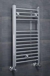 Warmehaus Contemporary Straight Bathroom Ladder Radiator Heated Towel Rail Chrome Towel Warmer Central Heating 700 x 400mm