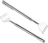Deriz 2-Pcstelescopic Khujli Stick Back Scratcher With Long Handle Adjustable Backscratchers Telescoping For Women Men Pregnant Extendable Head Body Scratcher Retractable Over-Sized Bristled Scratcher