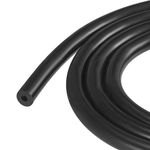 TOP-VIGOR Silicone Tube 4mm ID x 10mm OD 2m / 6.56ft Length, Flexible Silicone Rubber Tubing Water Air Hose Pipe for Pump Transfer Black