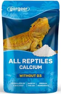 Gargeer 4oz All Reptile Calcium Powder, Phosphorus-Free Ultrafine Powder, Pure Dust Without Vitamin D3, Ready to Use for All Reptiles, Lizards & Amphibians Supplement. Made in The USA. Enjoy !