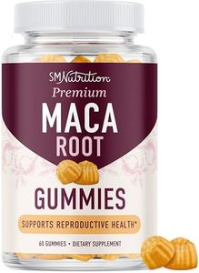 Maca Root Gummies with Natural Peach Flavor | Drive, Performance & Energy Support | Hormone Balance for Women and Men | Herbal Supplements 200MG Extra Strength | Vegetarian, Non-GMO | 60 Gummies
