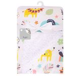 E&A Distribution Limited Baby Blanket For Newborn Fleece Soft Blanket for Baby Boy & Girl | Sherpa Fur 75x100 cm | Cute Animal Design Blanket Wrap (Jungle Spring)