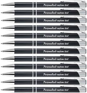 KOLOWKO Personalized ballpoint pen with name or greeting, customized pen, 0.5mm black ink, suitable for men women office school business promotion wedding ballpoint pen gift