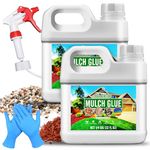 Mulch Glue - 64oz Concentrate Gravel Glue, Strong Mulch Lock Landscape Adhesive with Applicator for Landscaping Covers, Garden - Ready to Use Non Toxic Pea Gravel Stabilizer for Patio Rock, Bark