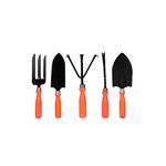 Kraft Seeds by 10CLUB Gardening Hand Tools Set - 5 Pieces (Cultivator, Big and Small Trowel, Weeder, Fork) | Tools for Home Garden | Durable Plant Tool Kit | Farming Tools