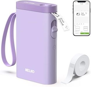 Nelko Label Maker Machine with Tape, P21 Bluetooth Label Printer, Wireless Mini Label Makers with Multiple Templates for Organizing Office Home, Purple