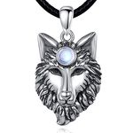 EUDORA Harmony Ball Sterling Silver Viking Wolf Necklace for Women Men Amulet Energy Pendant Vintage Nordic Wolf Jewelry Mother's Day Gift Father's Day Gift for Men Women, 24inch