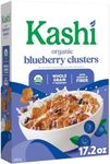 Kashi Breakfast Cereal, Organic, Whole Grain, Blueberry Clusters, 17.2oz Box (1 Box)
