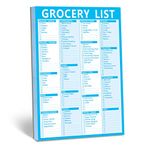 90 Pages Grocery Shopping Weekly Planner List Note Pad with Magnet Mountings (6" x 9")