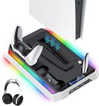 JORREP Charging Station for PS5/Slim/Pro Stand and Controller Charging Station for Ps5 Console with Cooling Fan,Dual Controller Charger, Cooling Stand, Headset Holder,PS5/Slim/Pro Accessories