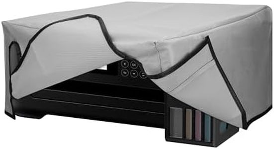kwmobile Copertina Antipolvere Compatibile con Epson EcoTank ET-2850 / EcoTank ET-2856 - Copri Stampante - Copertura Protettiva - Fodera in grigio chiaro