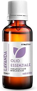 Olio Essenziale Lavanda Puro 10ml - Essenza Lavanda Vera per Diffusori, Nasoterapia, Dormire, Capelli - Aromi 100% Naturali, Made in Italy - FITOATTIVI