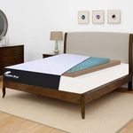 Feather Sleep Memory Foam Mattress | Orthopedic Gadda | 6 Inches Dual Side Hard & Soft 3-Zone Responsive Charcoal, High Resilience & HD Soft Foam Bed Mattresses | Mattress Queen Size 78x72 | White