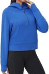 THE GYM PEOPLE Women's Half Zip Hoo