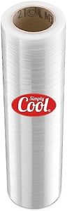 Stretch Wrap Industrial Strength Extra Thick 17.5" 1100 SqFt 80 Gauge (20 Micron) 1 Pack Shrink Wrap Roll for Moving Supplies, Furniture, Pallets, Plastic Wrap for Packing, Heavy Duty Stretch Film