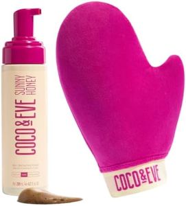 Coco & Eve Self Tanner Mousse Kit - Bronzing Foam, Tanning Mitt - Dark